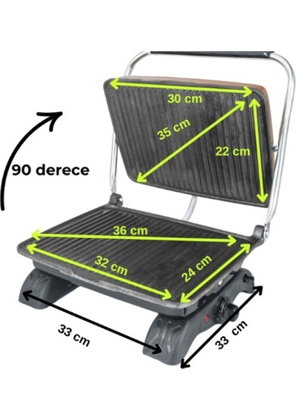 Demir Döküm Rose Gold Tost Makinesi ve Izgara, 1800W, 4-6 Dilim fiyatları
