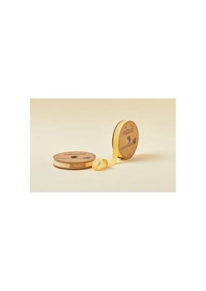 Biye Çizgili Katlı C04 Sarı 2 cm 25 Metre %65 Koton %35 Polyester