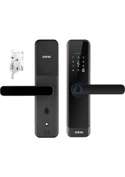 Quic Q015 Akıllı Kilit ve Kale Otomatik Kilitlenen Mekanik Kilit Ios/android Uyumlu - Parmak Izi -Tuş Takımı - Kart Okuyucu