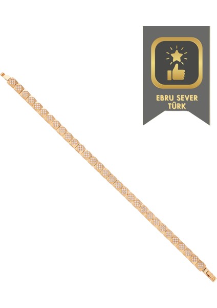 Rose Altın Taş Detaylı Bileklik