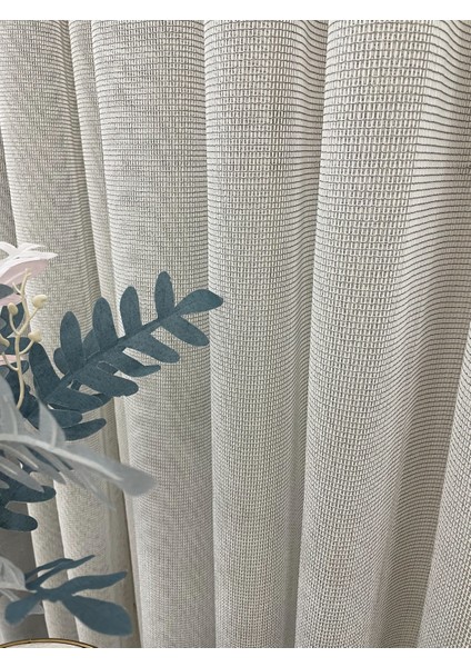 Gri Renk Modern Dokulu Örme 1/3 Sık Pile Tül Perde fiyatları