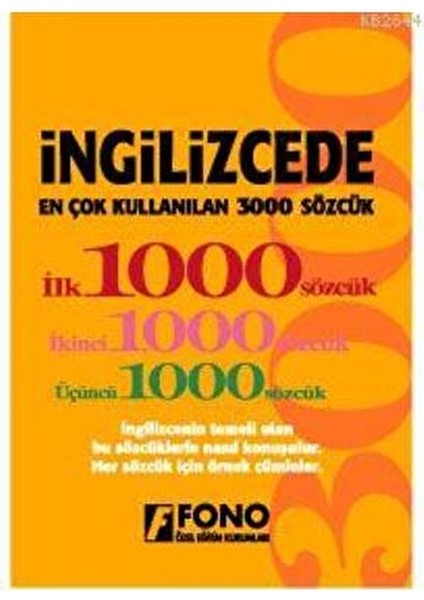 Fono İngilizcede En Çok Kullanılan 3000 Sözcük Ciltsiz Kitap İlkokul Sınıfı İçin fiyatları