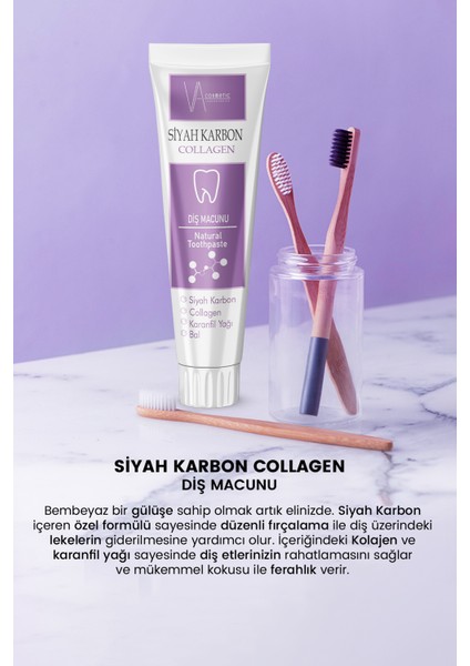 Va Cosmetıc Siyah Karbon Diş Macunu 100ML fiyatları