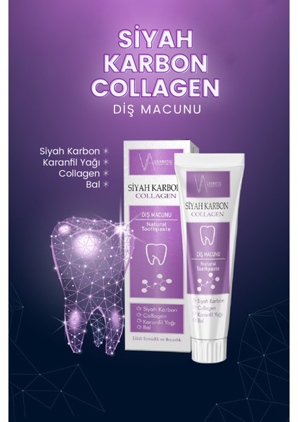 Va Cosmetıc Siyah Karbon Diş Macunu 100ML fırsatları