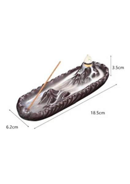 Siyah Dağ Temalı Geri Akış Tütsülük Çubuk Tütsüye Uyumlu Etkili El Yapımı