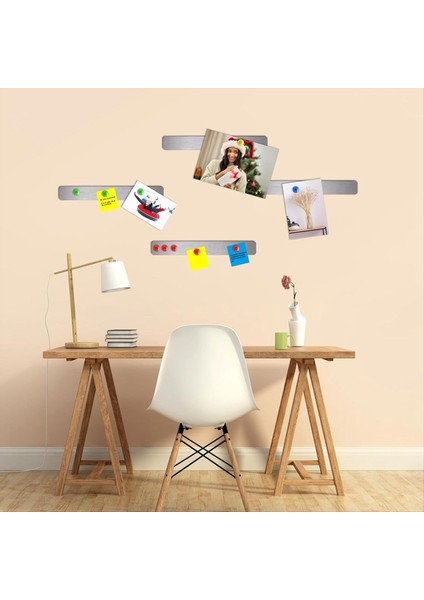 8 Adet 30X3 cm (11 81 x 1 18) Manyetik Panolar Şeritler Yapışkan Destekli Bülten Çubuğu Panosu 32 Adet Renkli Mıknatıslar Gümüş (Yurt Dışından) fırsatları