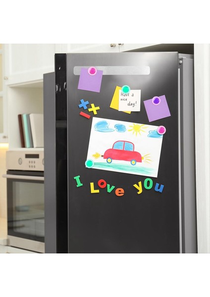 8 Adet 30X3 cm (11 81 x 1 18) Manyetik Panolar Şeritler Yapışkan Destekli Bülten Çubuğu Panosu 32 Adet Renkli Mıknatıslar Gümüş (Yurt Dışından) indirimleri