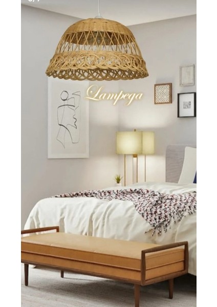 Rattan Bambu Hasır Avize