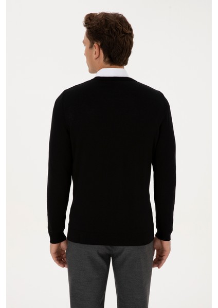 Erkek Siyah Kazak /triko 50313662-VR046 indirimleri