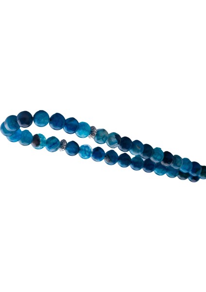 Damarlı Mavi Akik Doğal Taş Tesbih 33'lü fiyatları