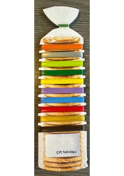 BEYAZ RENK Çift Telli Klips Poşet Kapatma Klipleme Teli 500 Metrelik Rulo 1 Adet