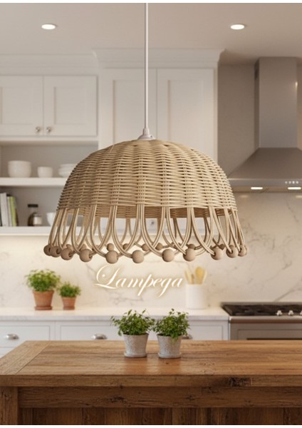 Rattan Bambu Hasır Avize