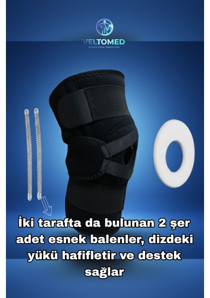 Patella ve Ligament Destekli Dizlik Fleksible Balenli Yaylı Dizlik Menisküs Ağrıları Için.