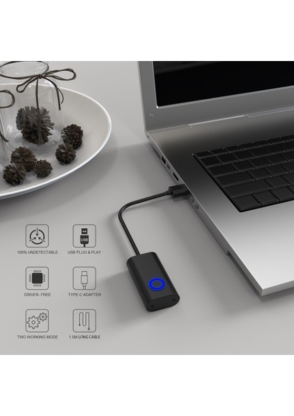 2'si 1 Arada USB Fare Jiggler Saptanamayan Otomatik Fare Taşıyıcı Jiggler (Yurt Dışından) fırsatları