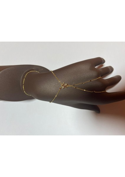 Gold Yıldız Detaylı Şahmeran Bileklik – Ince Zincir Zarif Tasarım fiyatları