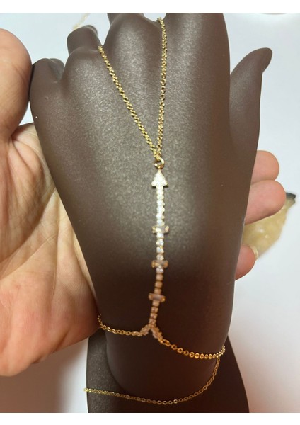 Gold Taşlı Ok Ucu Şahmeran Bileklik – Ince Zincir Modern Tasarım fırsatları