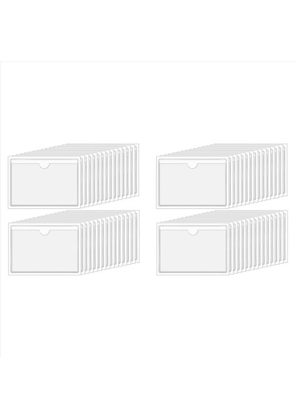 Şeffaf Yapışkanlı Cepler 4X6IN Dizin Kartı Cepleri Kolluklar Üstten Yüklemeli Etiket Cepleri ile Kendinden Yapışkanlı (60 Pcs) (Yurt Dışından)
