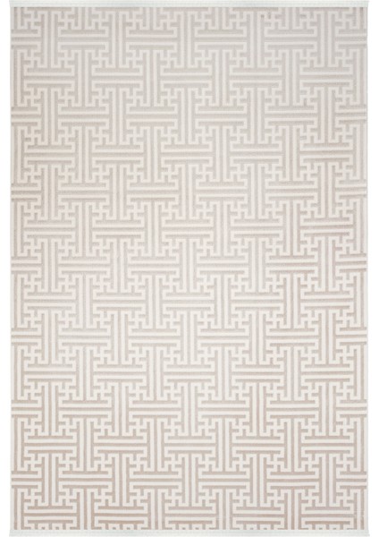 Lena Vizon Krem Halı Girift Desen Lazer Kesim Akrilik Halı Yazlık Salon Oturma Odası Makine Halısı fiyatları