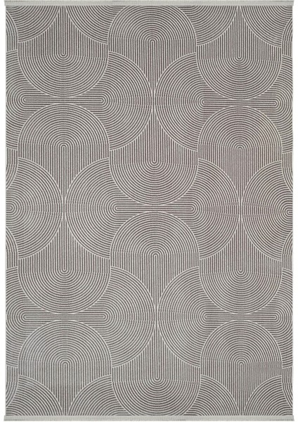 Lena Gri Halı Akrilik Dokuma Lazer Kesim Geometrik Desen Yumuşak Modern Ev Oturma Odası Salon Halısı