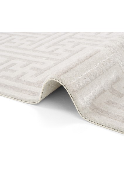 Lena Açık Gri Kabartmalı Lazer Kesim Akrilik Halı Dokuma Ince Yazlık Ev Oturma Odası Salon Halısı