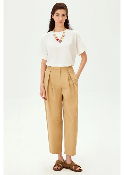 Bisiklet Yaka Taş Işlemeli Regular Örme Tişört indirimleri