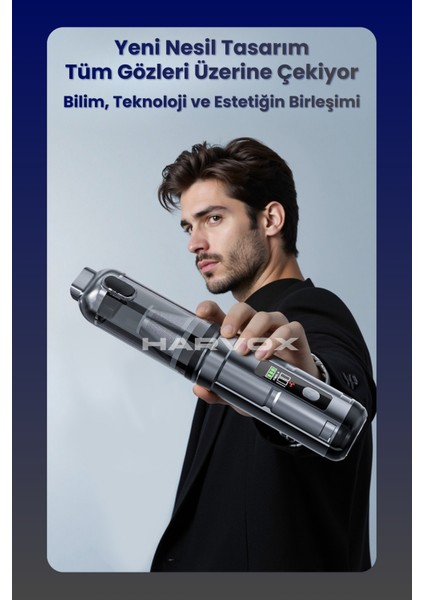 20000PA Güçlü Vakum Araç Süpürgesi 6000MAH Bataryalı Üflemeli LED Aydınlatmalı ST6699A+ fiyatları