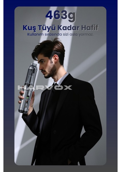 20000PA Güçlü Vakum Araç Süpürgesi 6000MAH Bataryalı Üflemeli LED Aydınlatmalı ST6699A+