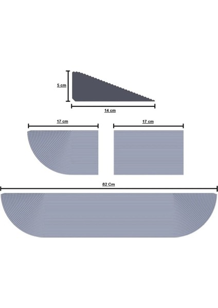 - 5cm x 82CM Kapı Eşik Rampası (( Gri )) Tüm Robot Süpürge ve Tekerlekli Sandalye'ler Için…. modelleri