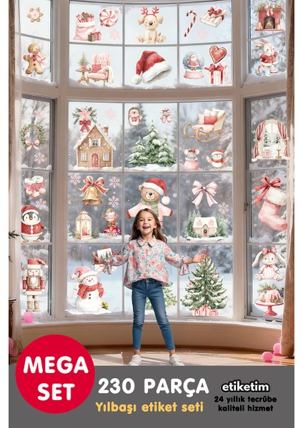 Yılbaşı Yeniyıl 85 Parça Kar Taneli Yılbaşı Temalı Cam Duvar Çıkartmaları Stıcker Seti