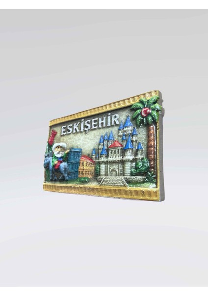 Kabartmalı Eskişehir Temalı Polyester Magnet – Buzdolabı Süsü | 8 x 5 cm Dekoratif Hatıra ( KOD:1053) fiyatları
