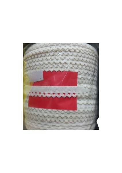 Çamaşır Lastiği Dantelli 1 Cm 1 Metre Beyaz 2. Model