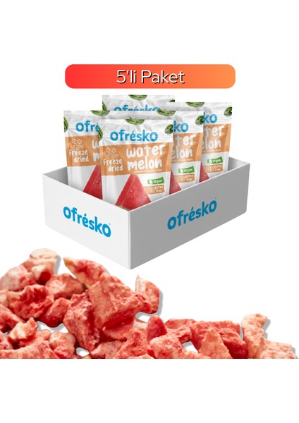 Karpuz Kuru Meyve Cipsi 5'li Paket – Katkısız & İlave Şekersiz - Sağlıklı Atıştırmalık