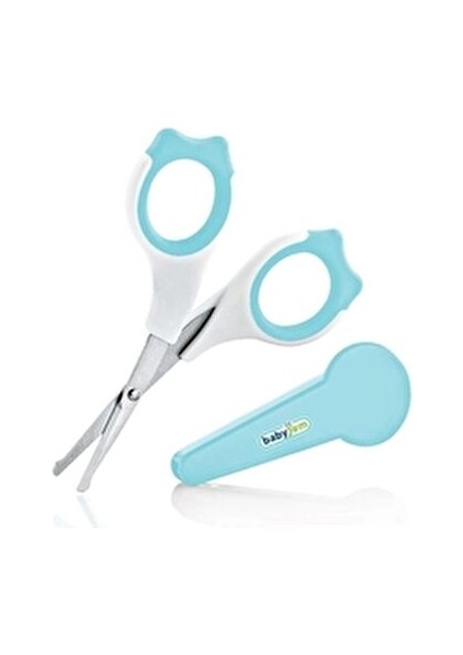 Mavi Bebek Tırnak Makası Yuvarlak Uçlu Güvenli Kullanım İçin Tasarlanmış