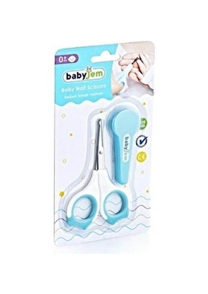 Mavi Bebek Tırnak Makası Yuvarlak Uçlu Güvenli Kullanım İçin Tasarlanmış