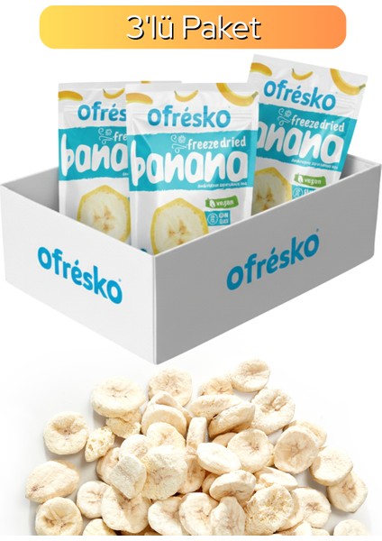 Dondurularak Kurutulmuş Muz 25 G Doypack - Kuru Meyve 3lü Paket