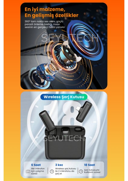 Kablosuz Yaka Mikrofonu Wireless Şarj Kutulu Canlı Yayın Ios ve Android Uyumlu Yaka Mikrofonu fırsatları