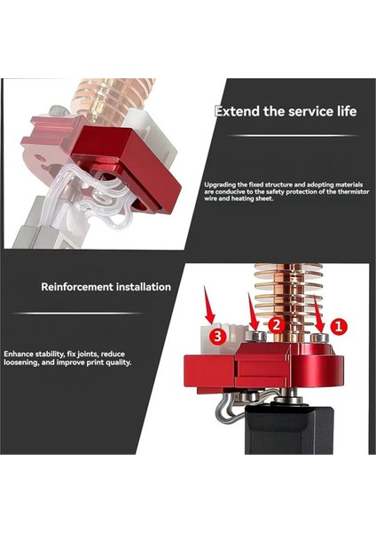 Flashforge Adventurer 5m Hotend 5m Pro Hot End AD5M Nozul Değiştirilebilir Caremic Hotend Isıtma Nozulu Için 2 Takım Yükseltme (Yurt Dışından) fiyatları