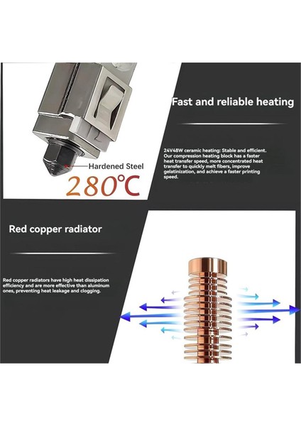Flashforge Adventurer 5m Hotend 5m Pro Hot End AD5M Nozul Değiştirilebilir Caremic Hotend Isıtma Nozulu Için 2 Takım Yükseltme (Yurt Dışından) modelleri