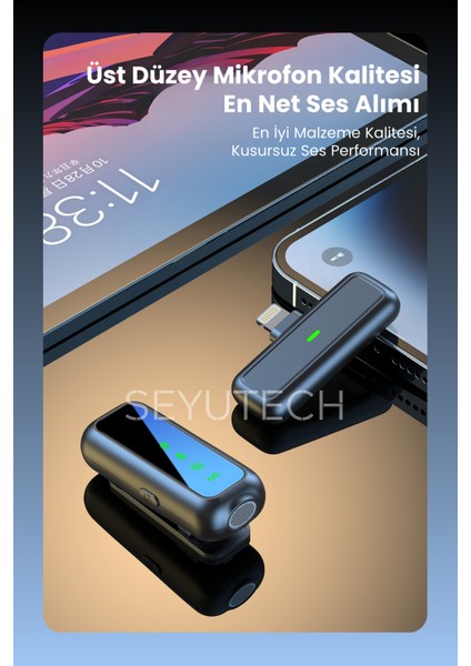 Kablosuz Yaka Mikrofonu Wireless Şarj Kutulu Canlı Yayın Ios ve Android Uyumlu Yaka Mikrofonu fırsatları