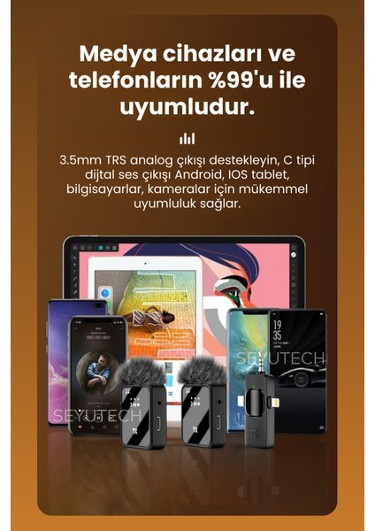 Kablosuz Tüylü Yaka Mikrofonu Wireless Şarj Kutulu Canlı Yayın Ios ve Android Uyumlu Yaka Mikrofonu fiyatları