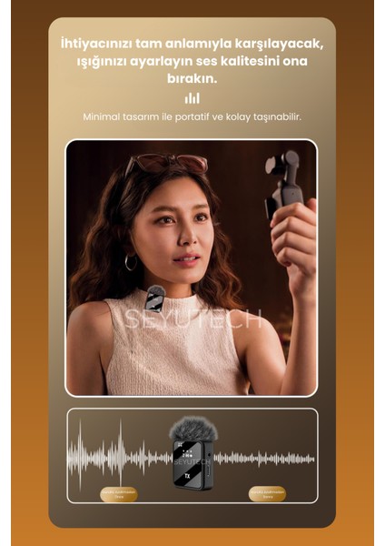 Kablosuz Tüylü Yaka Mikrofonu Wireless Şarj Kutulu Canlı Yayın Ios ve Android Uyumlu Yaka Mikrofonu fırsatları