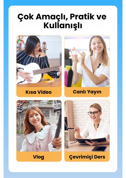 Kablosuz Yaka Mikrofonu Wireless Şarj Kutulu Canlı Yayın Ios ve Android Uyumlu Yaka Mikrofonu fırsatları