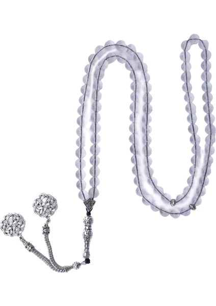 Kristal Kuvars Doğal Taş Tesbih 99'lu