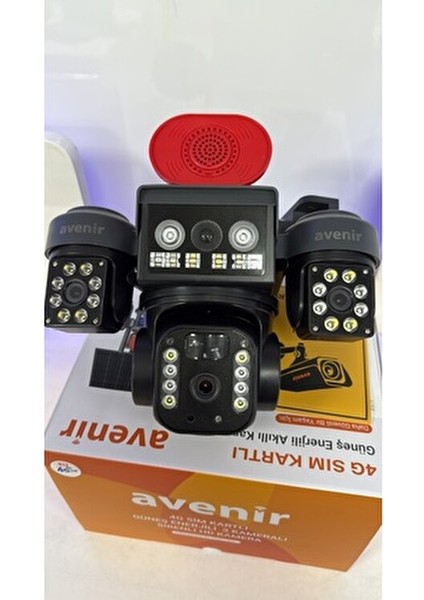 AV-S445 E-Sim 4 Kameralı Güneş Enerjili Kamera Tüm Mekanlar İçin Gece Görüşlü 8 MP modelleri