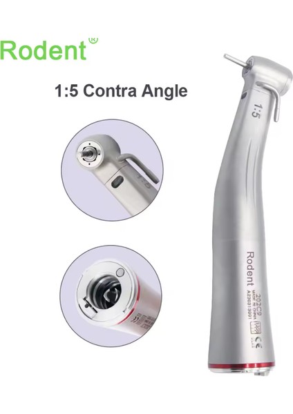 Rodent Artan Düşük Hızlı El Aleti Harici Su Püskürtmeli 1:5 Kontra Açılı Basmalı Düğme Tipi