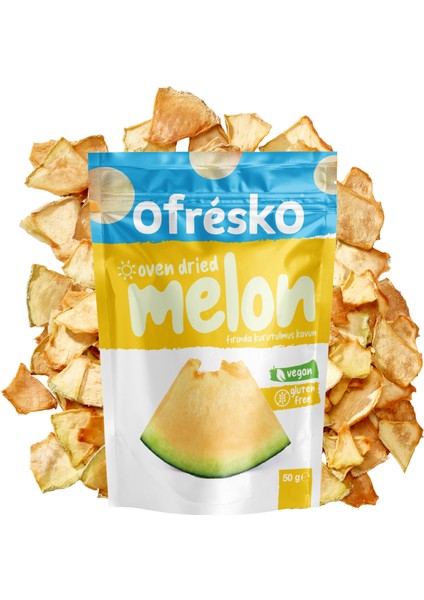 Kavun Kuru Meyve Cipsi 50 gr - Fırında Kurutulmuş Kavun - Katkısız & İlave Şekersiz