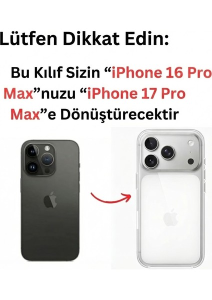 iPhone 16 Pro Max Uyumlu Kılıf 17 Pro Max Görünümlü Magsafe Özellikli Kamera Lens Korumalı Kılıf fiyatları