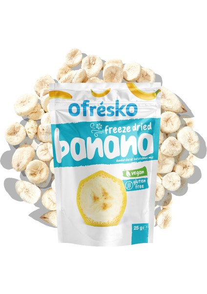 Muz Kuru Meyve Cipsi 25 gr – İlave Şekersiz & Katkısız - Dondurularak Kurutulmuş Sağlıklı Atıştırmalık – Freeze Dried Muz