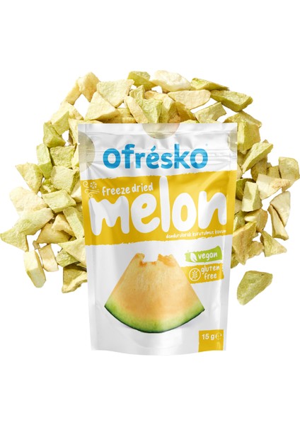 Kavun Kuru Meyve Cipsi 15 gr – Dondurularak Kurutulmuş Sağlıklı Atıştırmalık - İlave Şekersiz & Katkısız