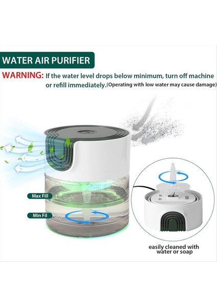 Ev Için Su Hava Temizleyicileri Sessiz Değişken Hız Su Bazlı Hava Temizleme Cihazı Ev Yatak Odası Için Gece Işığı ile Ab Tak (Yurt Dışından) fırsatları